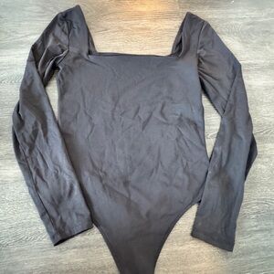Babaton contour black Long Sleeve bodysuit